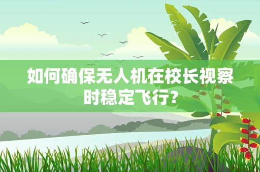 如何确保无人机在校长视察时稳定飞行？