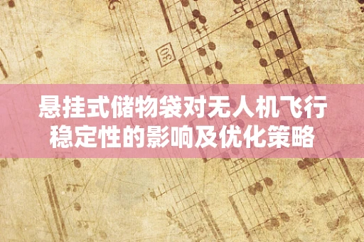 悬挂式储物袋对无人机飞行稳定性的影响及优化策略