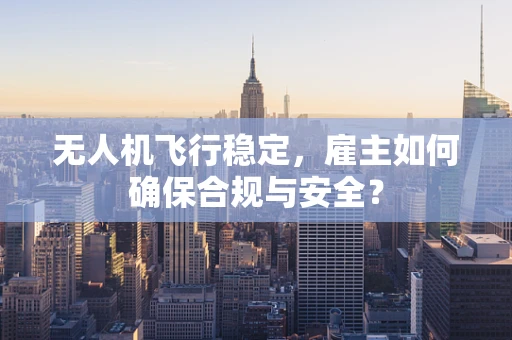 无人机飞行稳定，雇主如何确保合规与安全？