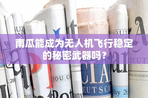 南瓜能成为无人机飞行稳定的秘密武器吗？