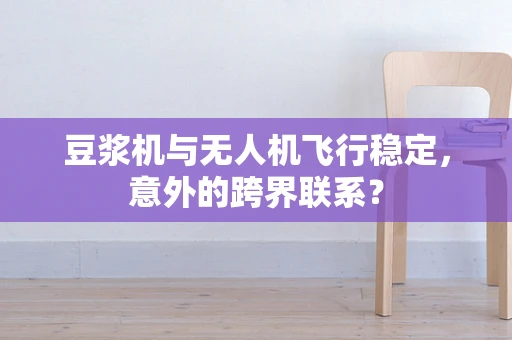 豆浆机与无人机飞行稳定，意外的跨界联系？