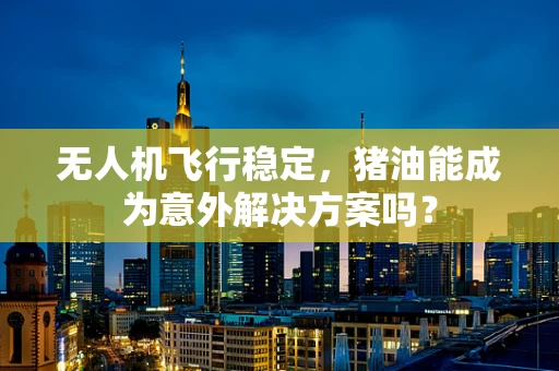 无人机飞行稳定，猪油能成为意外解决方案吗？