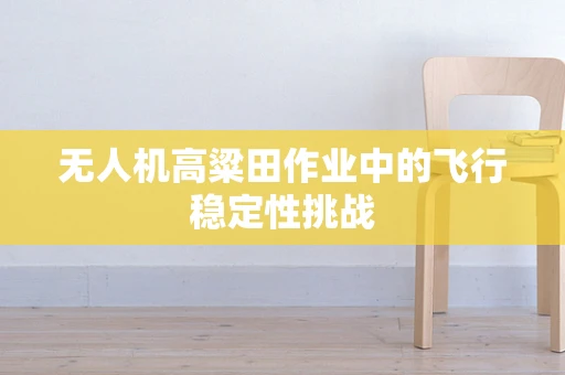 无人机高粱田作业中的飞行稳定性挑战