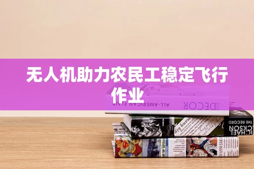 无人机助力农民工稳定飞行作业