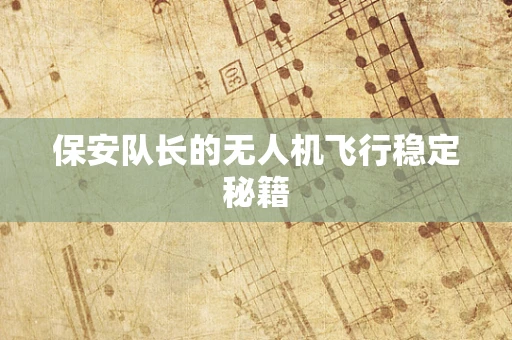 保安队长的无人机飞行稳定秘籍