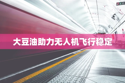 大豆油助力无人机飞行稳定