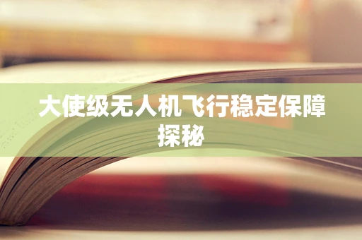 大使级无人机飞行稳定保障探秘