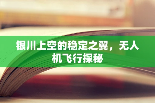 银川上空的稳定之翼，无人机飞行探秘