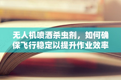 无人机喷洒杀虫剂，如何确保飞行稳定以提升作业效率？