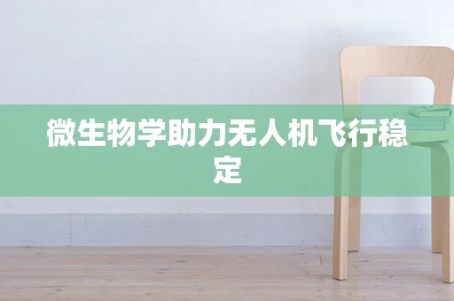 微生物学助力无人机飞行稳定