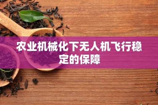 农业机械化下无人机飞行稳定的保障