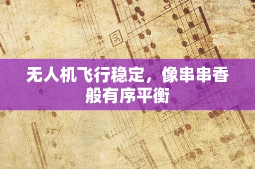 无人机飞行稳定，像串串香般有序平衡