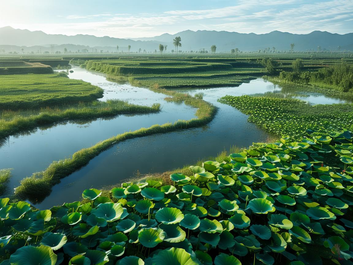 无人机助力莲藕田精准飞行监测 无人机助力莲藕田精准飞行监测