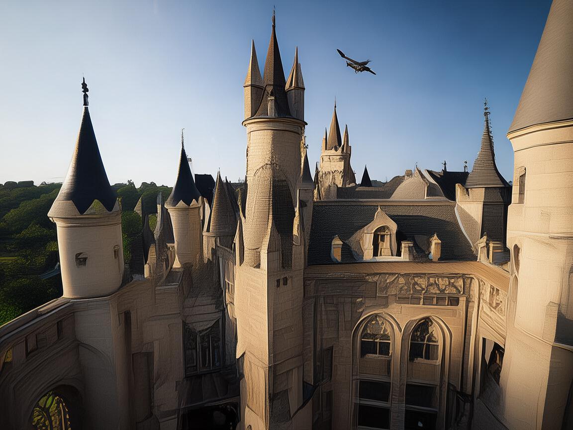 城堡塔楼视角下的无人机飞行稳定探秘