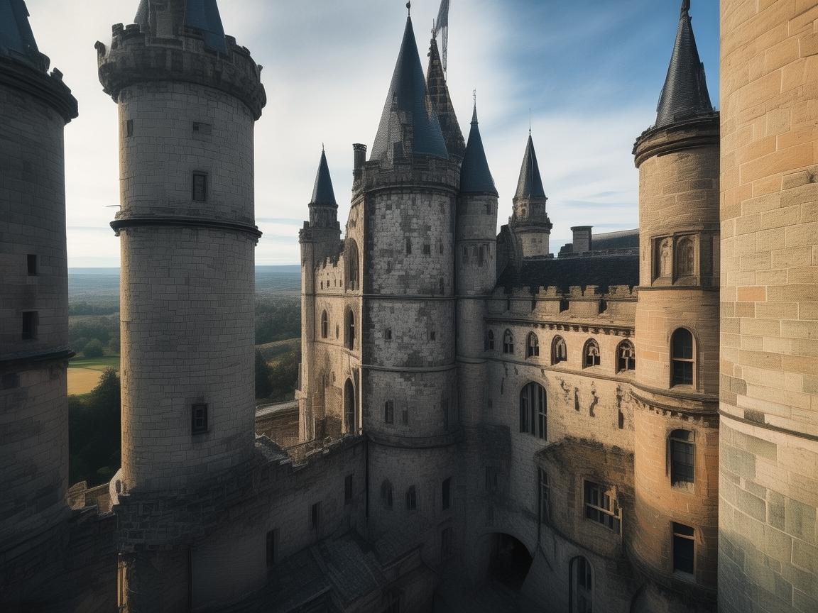 城堡塔楼视角下的无人机飞行稳定探秘