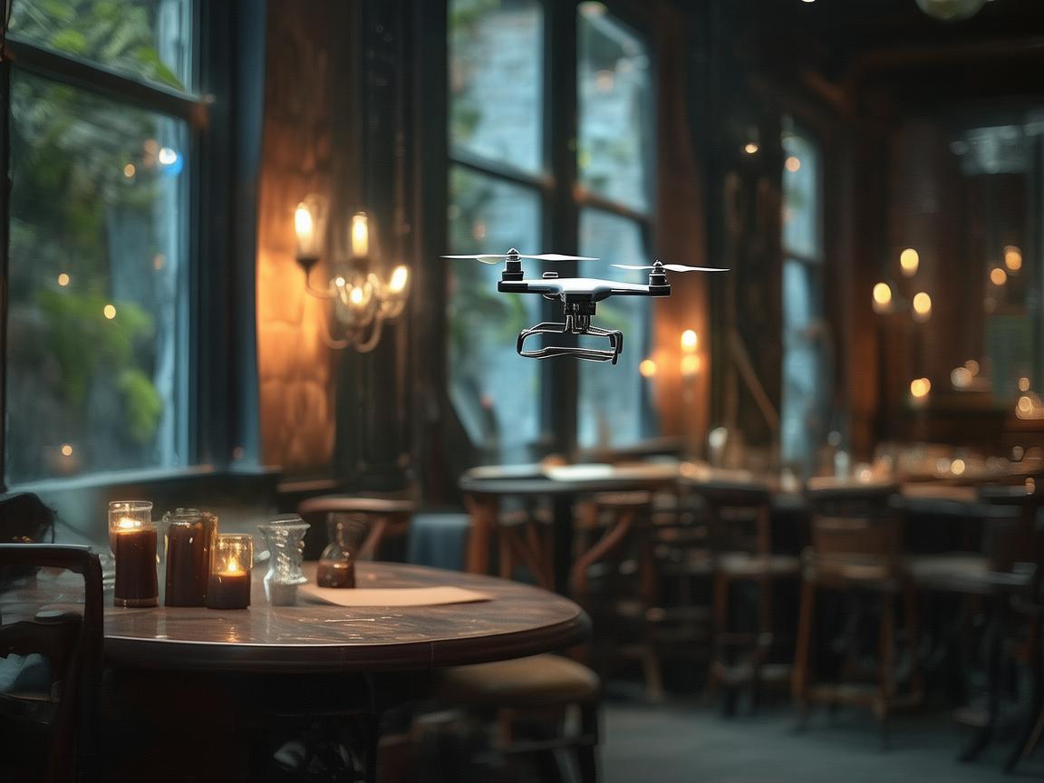 咖啡馆雅座上的无人机飞行稳定探秘