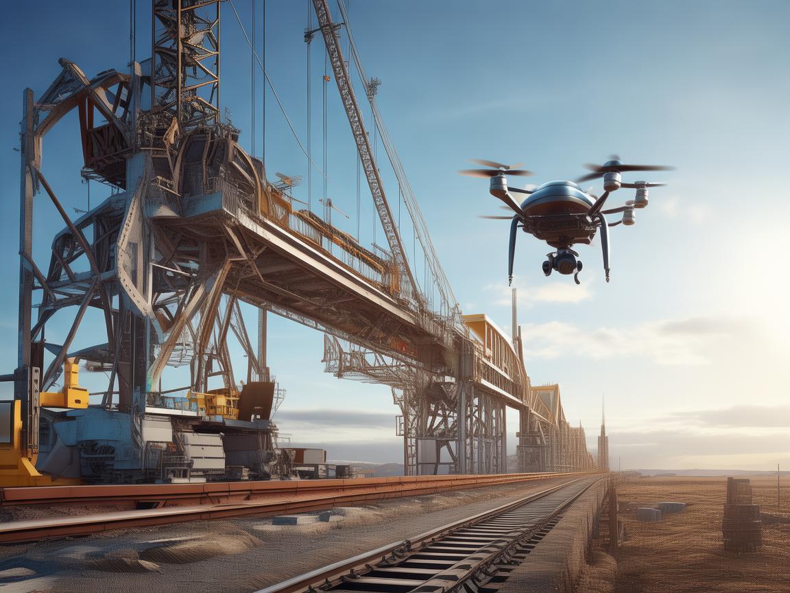 铁路架桥机与无人机飞行稳定协同保障桥梁架设安全