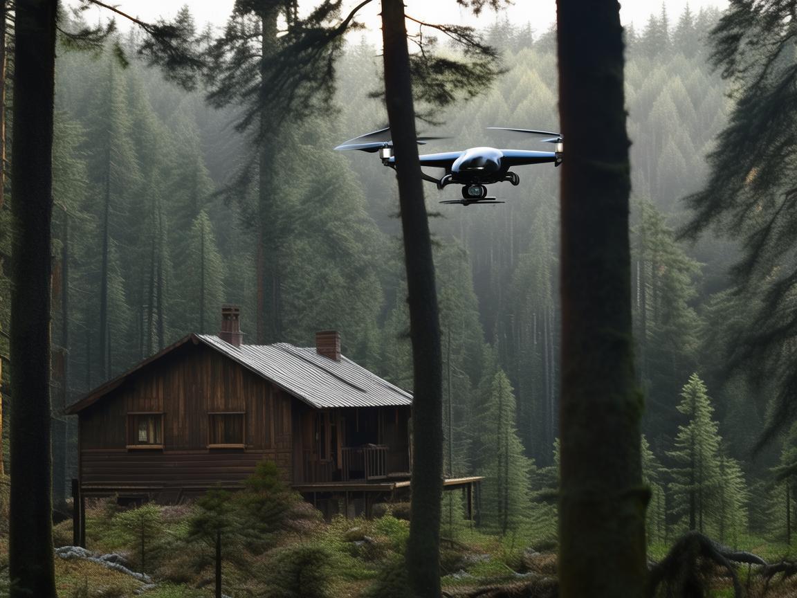 森林木屋上空的稳定之翼——无人机飞行探秘